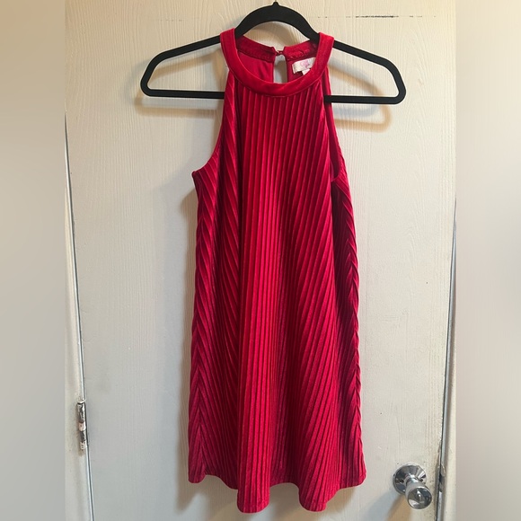 GB Girl’s Red Velvet Red Holiday Dress (Size L) - Picture 3 of 8
